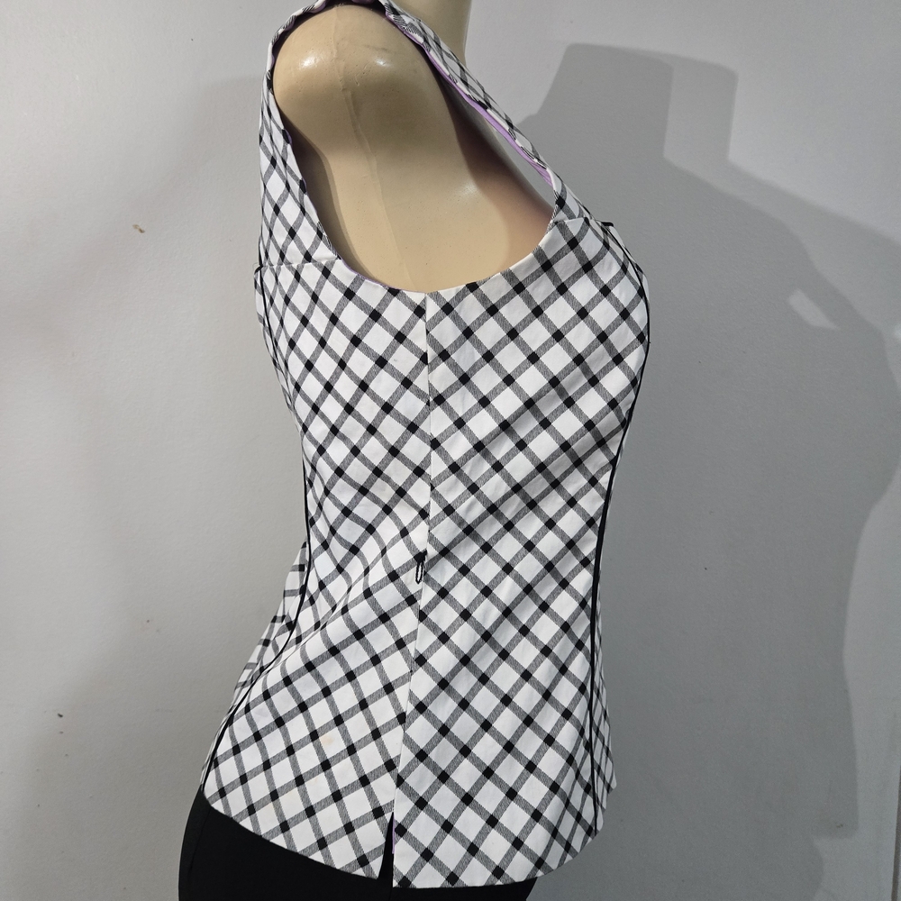 White House Black Market Geometric Sleeveless Top - Picture 5 of 9